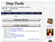 Tablet Screenshot of deeptruths.com